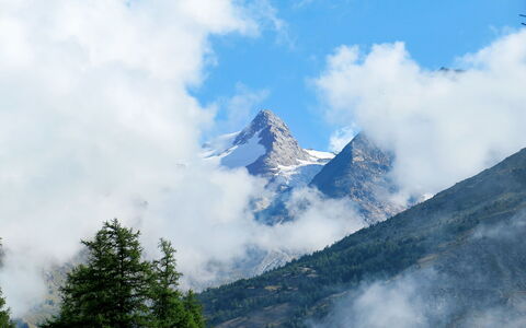 Saas-Fee 1182: Himmel, Berg, Bergforms, Wolke, Natur, Gebirge, Hügel, Hochland, Grat, Bergstation