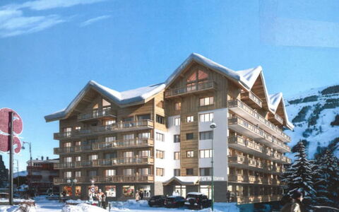 Résidence B: Wohnung, Winter, Schnee, Eigentumswohnung, Einfrieren, Glazialmorphologie, Alpen, Bergdorf, Hotel, Balkon