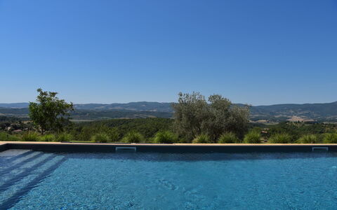Podere Vigna Nuova: Blau, Schwimmbad, Water Feature