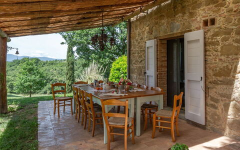 Casale le Fonti: Möbel, Holz, Küche & Esszimmer Tisch, Tabelle, Stuhl, Zuhause, Tisch Im Freien, Esszimmer, Hütte, Bauernhaus
