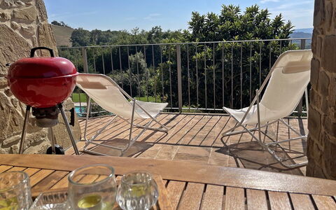 Santa Barbara: Möbel, Gartenmöbel, Stuhl, Tisch Im Freien, Balkon, Hartholz, Holzbeize, Deck, Terrasse, Klappstuhl