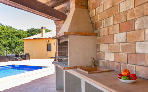 Esteva: Backstein, Fliese, Mauerwerk, Holzbeize, Kamin, Schatten, Design, Outdoor Struktur, Terrasse