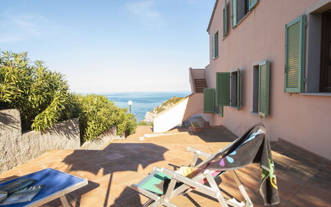 Marciana 11: Blau, Meer, Balkon, Ozean, Gartenmöbel, Wohnung, Eco Hotel, Resort, Küste, Villa