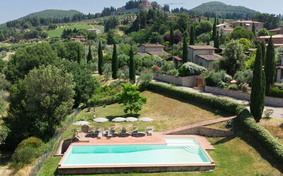 Gaiole in Chianti 915: Hügel, Strauch, Estate, Bergstation, Bauernhaus, Schwimmbad, Eco Hotel, Hazienda, Garten, Villa