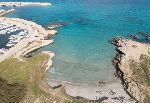 Rifugio Al Mare, Ac, Wifi, San Foca: Blau, Wasser, Wasservorräte, Gewässer, Küste, Küsten Und Ozeanische Forms, Strand, Ufer, Meer, \Fels