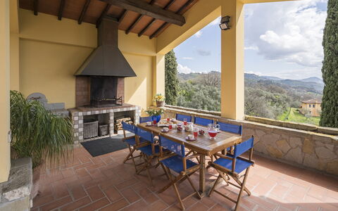 Villa Alessia Luxury: Möbel, Interior Design, Stuhl, Tabelle, Küche & Esszimmer Tisch, Decke, Zimmer, Schatten, Eco Hotel, Wohnzimmer