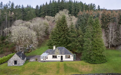 Farmburn: Baum, Gras, Haus, Hütte, Zuhause, Strauch, Dach, Landschaft, Ländliches Gebiet, Bauernhaus