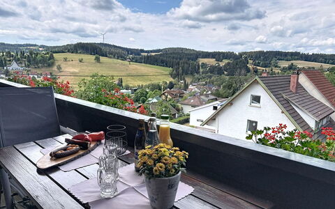 Blackforest Birdnest: Stuhl, Balkon, Gartenmöbel, Zimmerpflanze, Eco Hotel, Blumentopf, Tisch Im Freien
