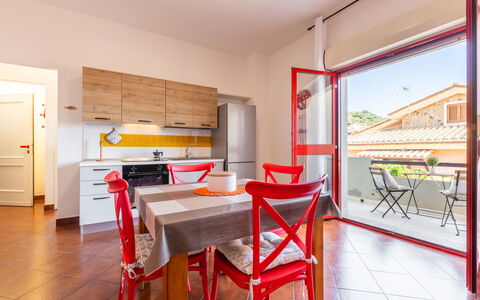Appartamento Sala: Meer, Küste, Strand, Ozean, Schatten, Balkon, Planke, Gartenmöbel