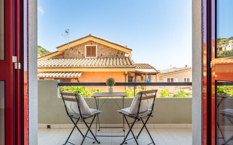 Appartamento Sala: Meer, Küste, Strand, Ozean, Schatten, Balkon, Planke, Gartenmöbel