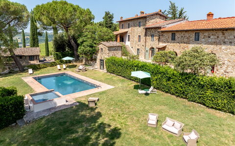 Passignano: Estate, Schwimmbad, Villa, Villa, Garten, Hazienda, Landscaping, Hof, Bauernhaus, Hinterhof