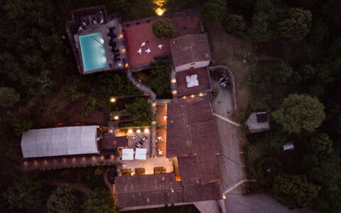 Relais la Costa: Nacht, Resort, Schwimmbad, Mitternacht, Eco Hotel, Landschaft Beleuchtung, Abend, Ferienort, Sicherheitsbeleuchtung