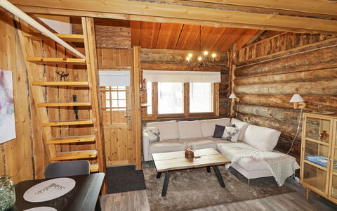 Kelorakka 9: Holz, Hütte, Blockhaus, Wald, Schuppen, Gartenbauten, Lärche, Wald, Holzbeize