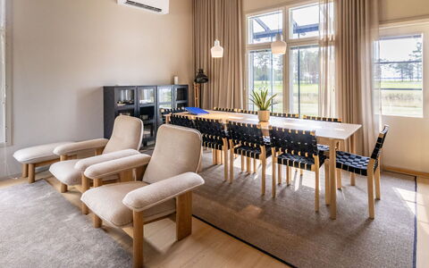 Villa Virpi Golf: Baum, Bank, Haus, Hütte, See, Teich, Wald, Blockhaus