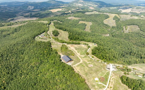 Villa Airone Tegoni, Pool, Radicondoli: Landschaft, Grundstueck, Einfach, Vogelperspektive, Luftaufnahmen, Bergstation, Plantage, Bauernhof