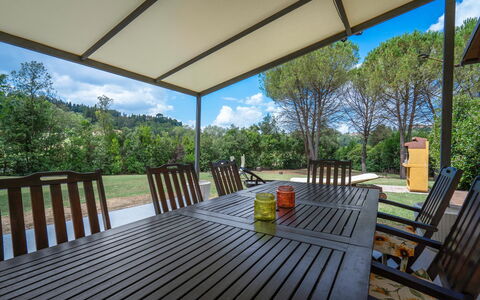 Casale La Canigiana, House, Pool, San Miniato: Möbel, Gartenmöbel, Tisch Im Freien, Tabelle, Schatten, Stuhl, Outdoor Struktur, Küche & Esszimmer Tisch, Veranda, Terrasse
