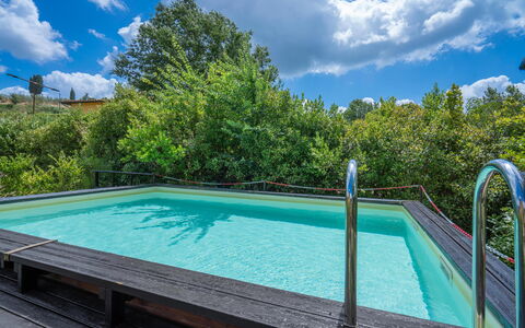 Casale La Canigiana, House, Pool, San Miniato: Blau, Wasser, Schwimmbad, Verbundwerkstoff, Resort, Freizeit, Eco Hotel, Schatten, Hartholz, Deck