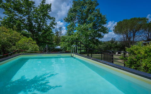 Casale La Canigiana, House, Pool, San Miniato: Blau, Wasser, Schwimmbad, Verbundwerkstoff, Schatten, Resort, Eco Hotel, Reflexion, Zaun, Water Feature