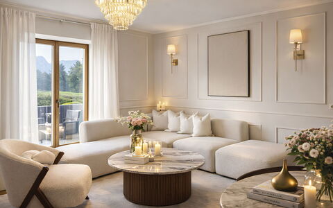 Am Obersalzberg: Möbel, Interior Design, Wohnzimmer, Flooring, Couch, Beleuchtung, Fussboden, Tabelle, Decke, Zuhause