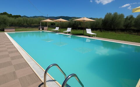 Villa Diamante: Schwimmbad, Wasser, Resort, Gartenmöbel, Verbundwerkstoff, Thermae, Eco Hotel, Freizeit, Schatten, Sonnenliege