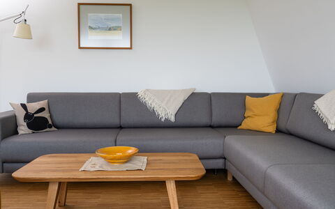 De Luxe H751 mit Panoramasauna: Flooring, Couch, Wohnzimmer, Hartholz, Holzboden, Zimmerpflanze