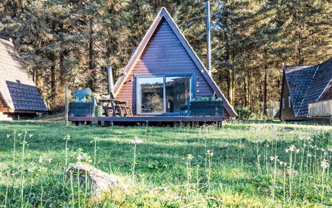 Pine Needle Lodge: Hütte, Blockhaus, Hütte, Gartenbauten, Schuppen, Hütte, Lärche, Scheune