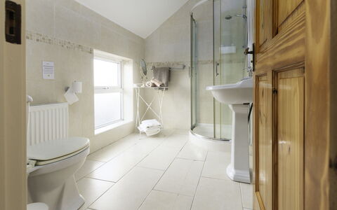 Rhea Holiday Home Bantry: Flooring, Interior Design, Badezimmer, Wand, Armatur, Fussboden, Decke, Beleuchtung, Toilette, Installation