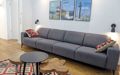 Dünenblick 165 (Seenähe): Design, Wohnzimmer, Armlehne