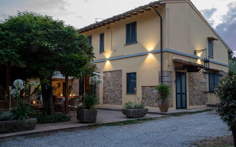 Podere la Botte, Pool, Lari: Tür, Zuhause, Blumentopf, Schatten, Zimmerpflanze, Estate, Garten, Markise, Balkon, Auffahrt