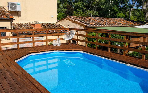 Podere la Botte, Pool, Lari: Schwimmbad, Holz, Verbundwerkstoff, Holzbeize, Freizeit, Schatten, Hartholz, Eco Hotel, Gartenmöbel, Resort