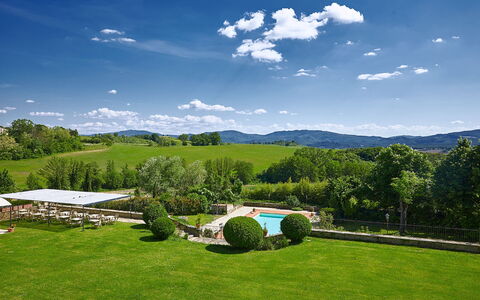 Villa Medicea Lo Sprocco: Baum, Natürliche Landschaft, Landschaft, Hügel, Berg, Strauch, Hochland, Garten, Grundstueck, Einfach