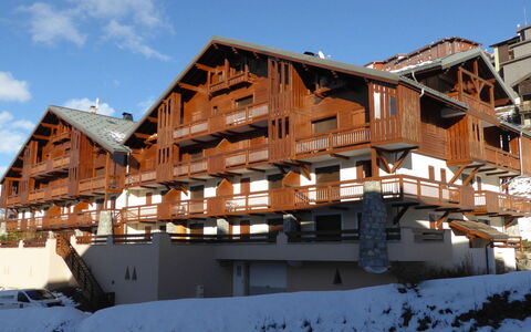 Balcons des Pistes C: Einfrieren, Schnee, Winter, Glazialmorphologie, Alpen, Balkon, Bergdorf