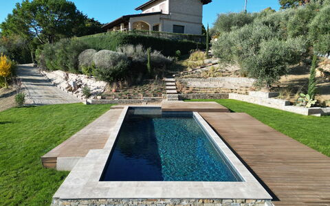 Villa Carciofa: Schwimmbad, Verbundwerkstoff, Garten, Water Feature, Landscaping, Hinterhof