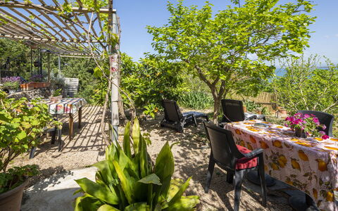 La Torre sul Ponte, Seaview, Garden: Grün, Strauch, Möbel, Garten, Tabelle, Gartenmöbel, Stuhl, Tisch Im Freien, Frühling