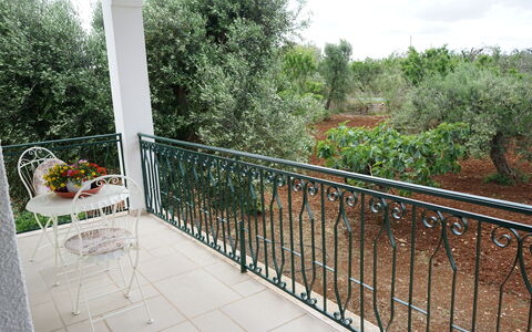 Villa Antony: Balkon, Eisen, Metall, Zaun, Veranda, Gartenmöbel, Stuhl, Schatten, Tisch Im Freien, Geländer