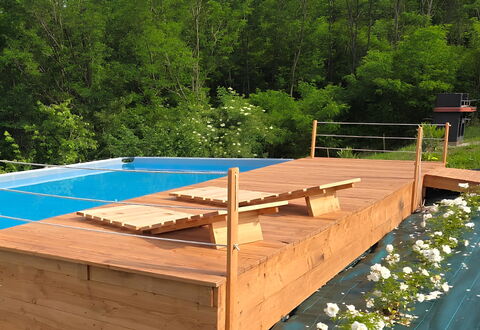 Villa Dolce Bosco with Pool, Valdobbiadene: Holz, Hartholz, Planke, Holzbeize, Deck, Schwimmbad, Holzboden, Sperrholz, Holz