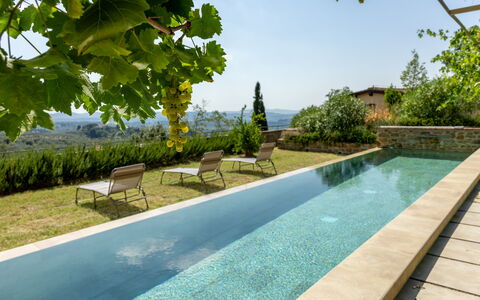 Villa Il Casalino, Florentine Hills with Pool: Schwimmbad, Verbundwerkstoff, Garten, Landscaping, Estate, Water Feature, Eco Hotel, Hazienda, Villa, Flagstone