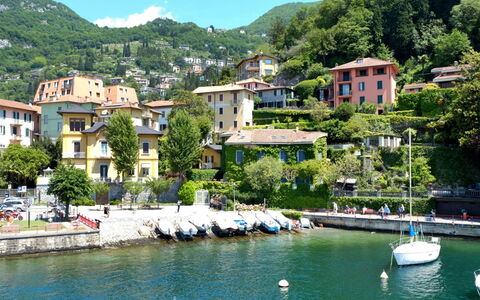La Finestra su Bellagio: Bergforms, Natürliche Landschaft, Hügel, Berg, Wolke, Strauch, Hochland, Landschaft, Bergstation, Garten