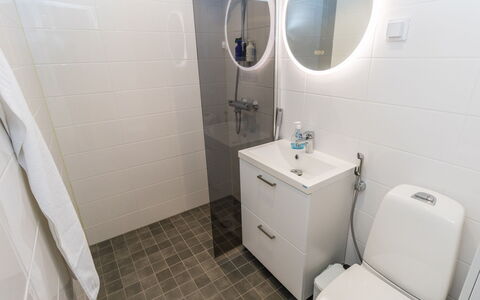 Saajomaja: Badezimmer, Toilleten Sitz, Armatur, Flooring, Bad Sink, Toilette, Fussboden, Interior Design, Sinken, Installation