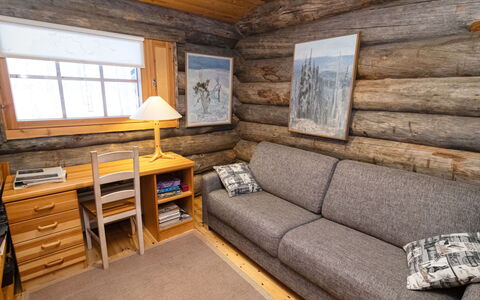 Janttara: Hütte, Blockhaus, Holzbeize, Wohnzimmer, Hartholz, Planke, Holzboden