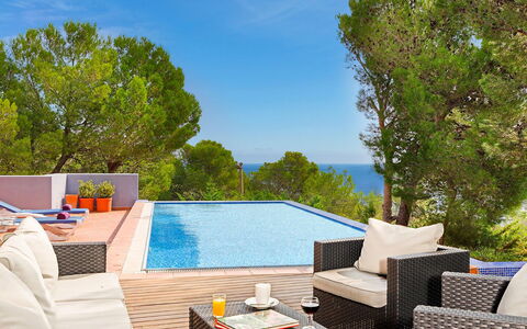 Villa Susanna: Möbel, Schwimmbad, Gartenmöbel, Resort, Stuhl, Schatten, Eco Hotel, Sonnenliege, Freizeit, Regenschirm