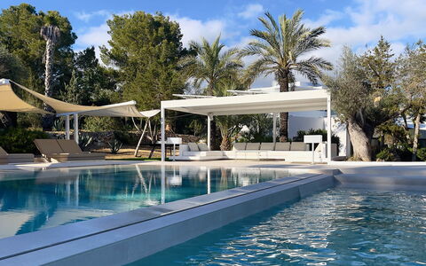 Villa the Marvel: Schwimmbad, Resort, Schatten, Gartenmöbel, Outdoor Struktur, Eco Hotel, Pergola, Stuhl, Überdachung, Villa