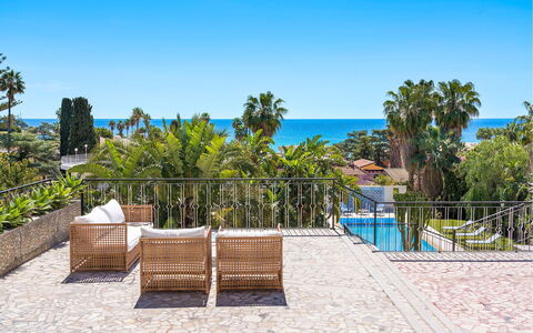 Villa Rebecca: Meer, Resort, Küste, Tropen, Ozean, Schatten, Eco Hotel, Gartenmöbel, Balkon