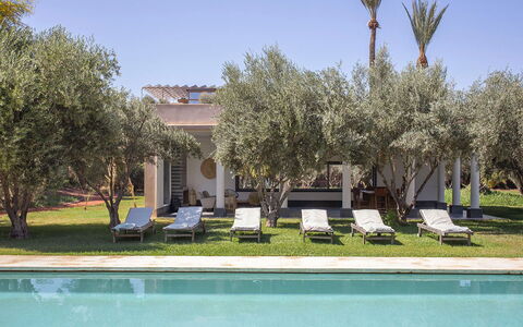 Villa Elio: Schwimmbad, Resort, Zuhause, Estate, Gartenmöbel, Schatten, Hinterhof, Garten, Hazienda, Sonnenliege