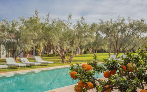 Villa Mauri: Schwimmbad, Garten, Resort, Rasen, Schatten, Hazienda, Landscaping, Hinterhof, Estate, Garten