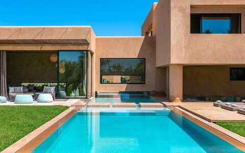 Villa Amrabat: Schwimmbad, Blau, Resort, Die Architektur, Verbundwerkstoff, Estate, Eco Hotel, Schatten, Villa, Thermae