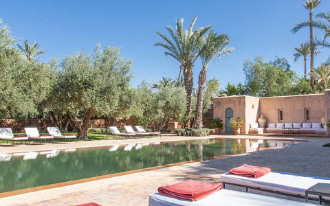 Villa Exotic: Stuhl, Resort, Schwimmbad, Gartenmöbel, Hazienda, Hotel, Sonnenliege