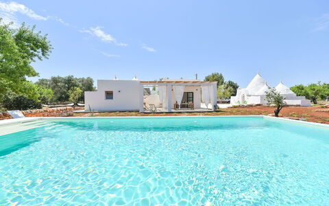 Trulli Fontana: Schatten, Kuppel, Schwimmbad, Kuppel