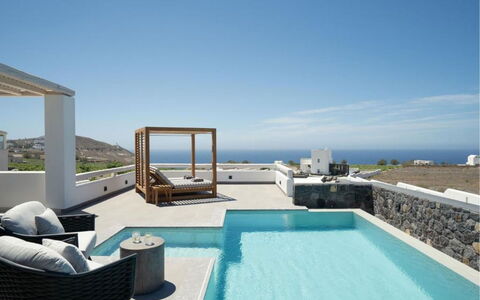 Villa Akrotiri: Flooring, Fussboden, Interior Design, Decke, Wohnung, Schwimmbad, Resort, Schatten, Design