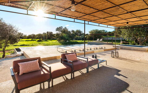 Villa del Sole: Schatten, Garten, Landscaping, Outdoor Struktur, Stuhl, Gartenmöbel, Eco Hotel, Pavillon, Hinterhof